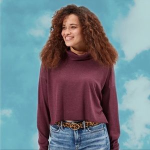 AE cowl neck long sleeve top